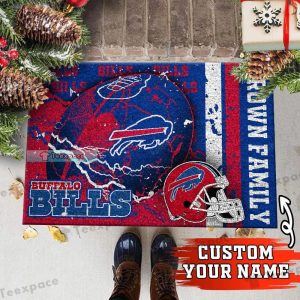Custom Buffalo Bills Lightning Football Doormat