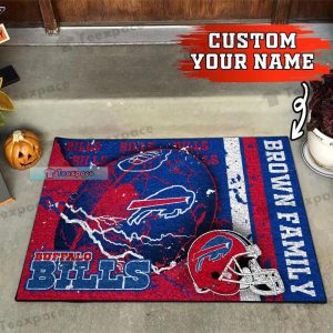 Custom Buffalo Bills Lightning Football Doormat