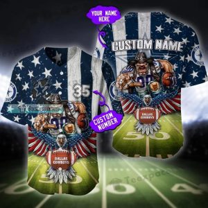 Custom Dallas Cowboys America’s Champion Baseball Jersey