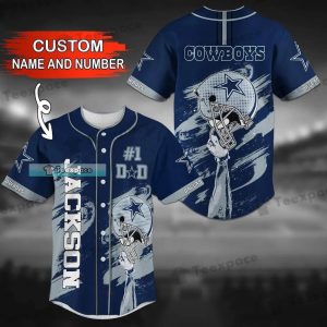 Custom Dallas Cowboys Changing Helmet Baseball Jersey