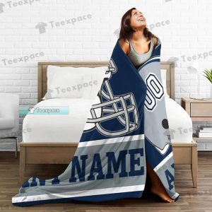 Custom Dallas Cowboys Cybepunk Football Throw Blanket