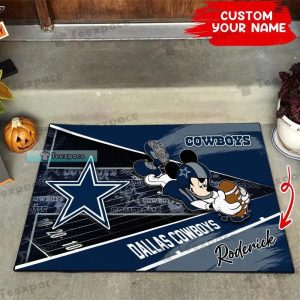 Custom Dallas Cowboys Football Mickey Mouse Doormat