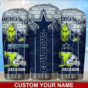 Custom Dallas Cowboys Grinch Football Tumbler