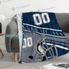 Custom Dallas Cowboys Helmet With Diagonal Stripes Blanket