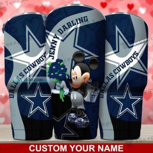 Custom Dallas Cowboys Loving Mickey Valentine Tumbler