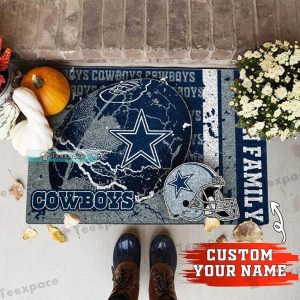 Custom Dallas Cowboys Thunder Football Doormat