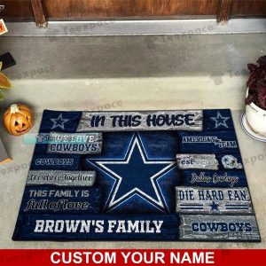 Custom Dallas Cowboys We Love Cowboys Doormat