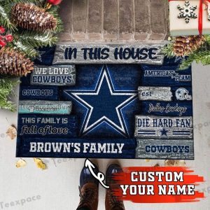 Custom Dallas Cowboys We Love Cowboys Doormat 2