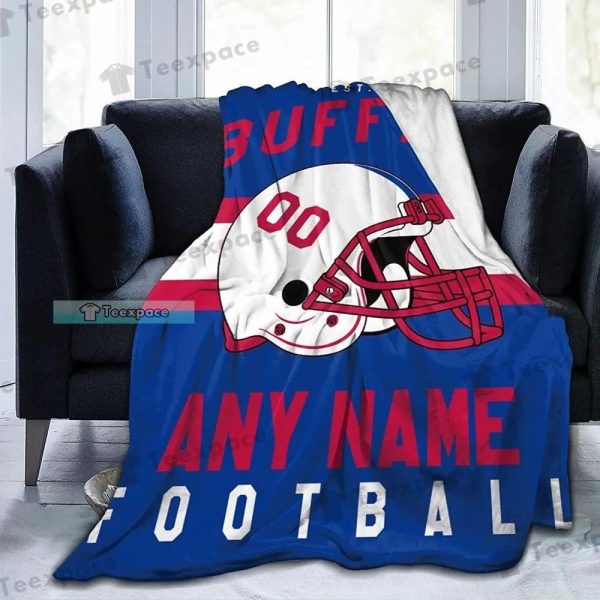 Custom Name Buffalo Bills American Football Throw Blanket