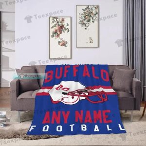Custom Name Buffalo Bills American Football Throw Blanket 4