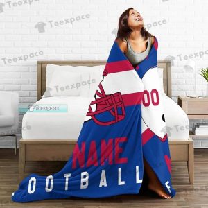 Custom Name Buffalo Bills American Football Throw Blanket 6