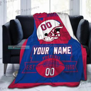 Custom Name Buffalo Bills Football Signature Fuzzy Blanket 3