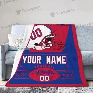 Custom Name Buffalo Bills Football Signature Fuzzy Blanket 9