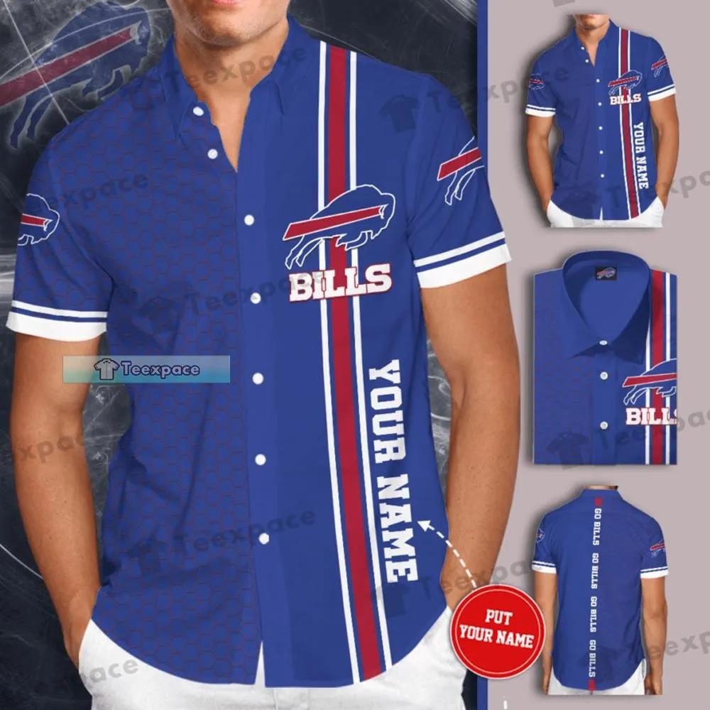 Custom Name Buffalo Bills Stripe Sport Hawaiian Shirt