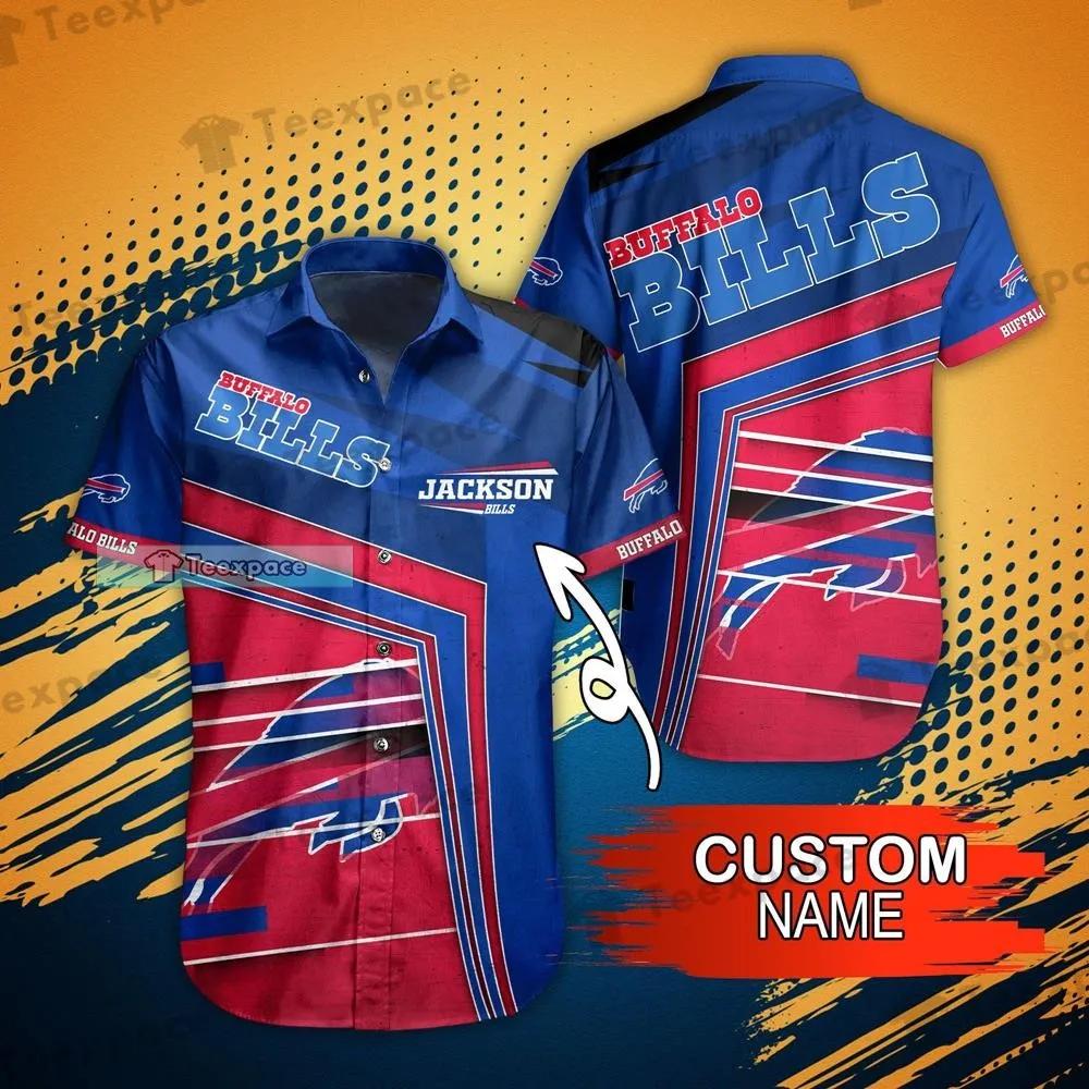 Custom Name Buffalo Bills Stripes Sport Hawaiian Shirt
