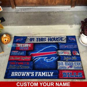 Custom Name Buffalo Bills We Love Bills Doormat