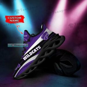 Custom Name Kansas State Wildcats Band Colors Black Sole Max Soul Shoes