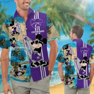 Custom Name Kansas State Wildcats Mickey Suffing Hawaiian Shirt