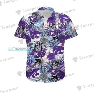 Custom Name Kansas State Wildcats Purple Mascot Hawaiian Shirt