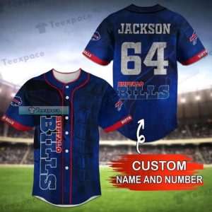 Custom Name Number Buffalo Bills Football Basic Baseball Jersey