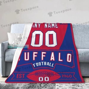 Custom Name Number Buffalo Bills Football Est.1960 Comfy Throw Blanket 4