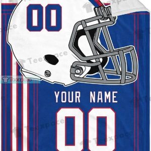 Custom Name Number Buffalo Bills Football Helmet Blanket 1