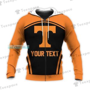 Custom Name Number Tennessee Volunteers Gifts Orange Black Hoodie