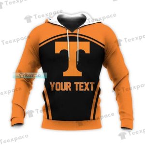 Custom Name Number Tennessee Volunteers Gifts Orange Black Hoodie