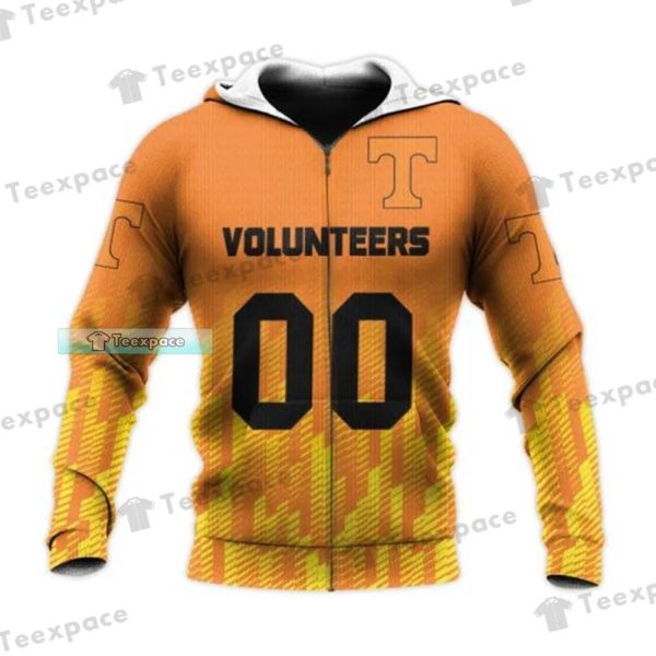 Custom Name Number Tennessee Volunteers Yellow Orange Hoodie