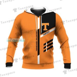 Custom Name Orange Tennessee Volunteers Stripes Pattern Hoodie