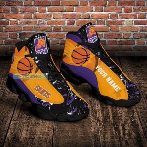 Custom Name Phoenix Suns Brush Pattern Air Jordan 13