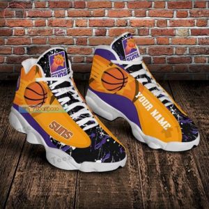 Custom Name Phoenix Suns Brush Pattern Air Jordan 13
