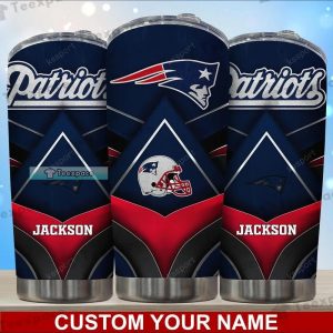 Custom New England Patriots Angle Curved Texture Tumbler