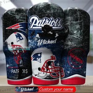 Custom New England Patriots Art Player Scratch Pattern Tumbler