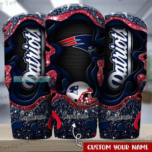 Custom New England Patriots Curved Layer Twinkle Pattern Tumbler