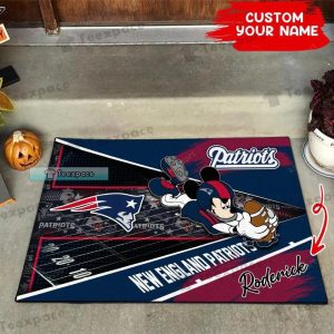 Custom New England Patriots Mickey Player Football Doormat