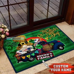 Custom New England Patriots The Celebration Of Saint Patrick’s Day Doormat