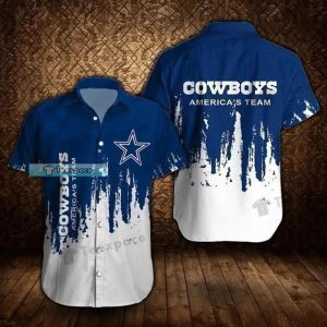 Dallas Cowboys America’s Team Painting Blue Hawaiian Shirt