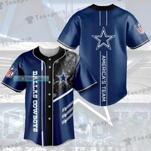 Dallas Cowboys Baseball Jersey America’s Team Basic Baseball Jersey