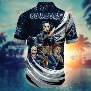 Dallas Cowboys Chucky Freddy Krueger Jason Voorhees Jigsaw Halloween Hawaiian Shirts