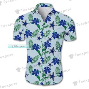 Dallas Cowboys Dark Blue Flowers Summer Hawaiian Shirt