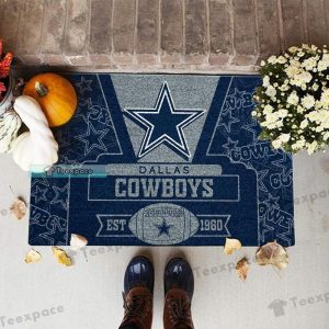 Dallas Cowboys Football Star Pattern Doormat
