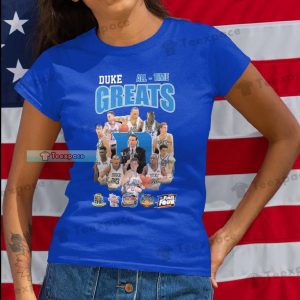 Duke Blue Devils Basketball All Time Greats T Shirt Womens