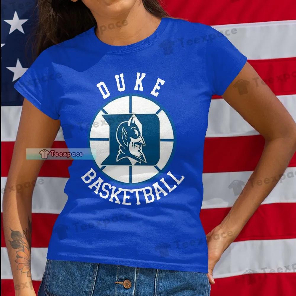 Duke Blue Devils Basketball Cicle Logo T Shirt Womens