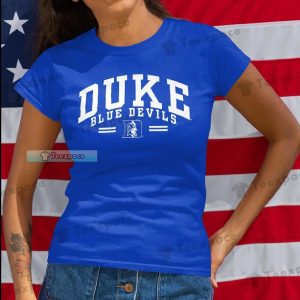 Duke Blue Devils Basketball Simple Letter Logo T Shirt Womens
