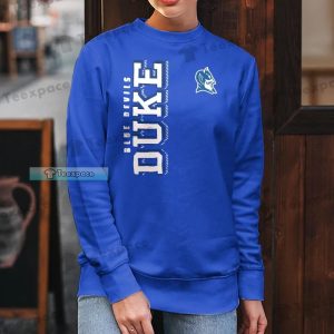 Duke Blue Devils Basketball Vertical Letter Pattern Sweatshirt