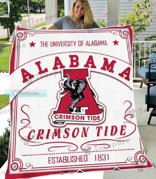 EST 1831 The University Alabama Crimson Tide Throw Blanket