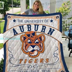 EST 1856 The University of Auburn Tigers Sherpa Blanket