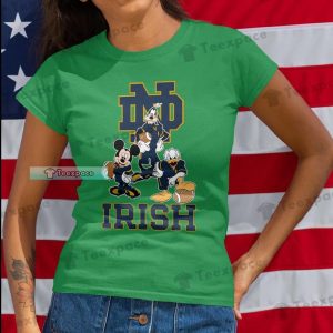 Fighting Irish Mickey Donald Goofy Football Shirt