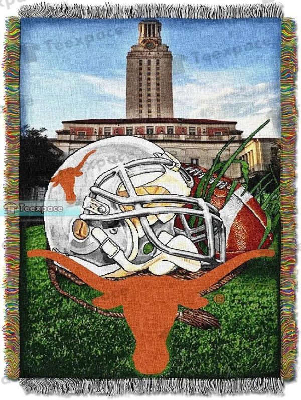 Football The University of Texas Longhorns Woven Blanket